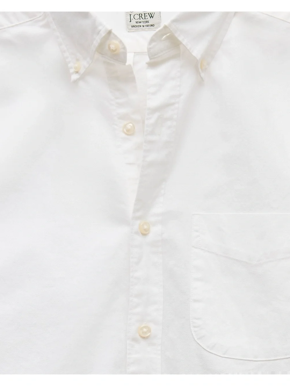 J.Crew $100 Broken-in organic cotton oxford shirt Size Small White